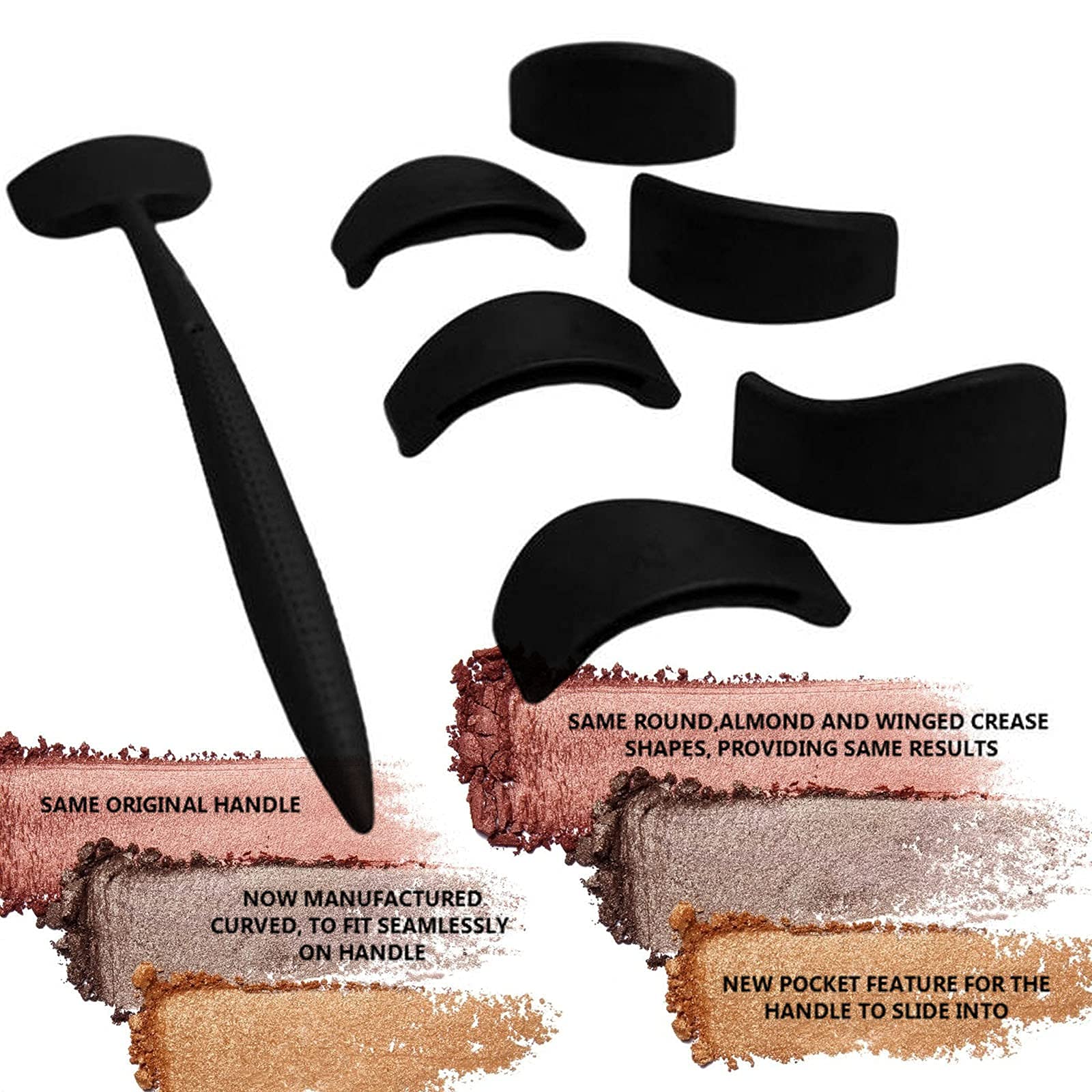 MAYCREATE 6 in 1 Eyeshadow Crease Line Kit, Silicone Eyeshadow Palette Tamp, Eyeshadow & Eyeliner Applicator, Lazy Eyeshadows Fixer, Quick Eye Makeup Tool for Beginners MAYCREATE 6 in 1 Eyeshadow Crease Line Kit, Silicone Eyeshadow Palette Tamp, Eyeshadow & Eyeliner Applicator, Lazy Eyeshadows Fixer, Quick Eye Makeup Tool for Beginners